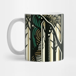 Enchanted Forest Pathway: Abstract Tree Art Mug